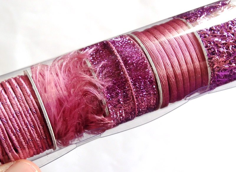 boutique scrapbooking elaia - tube de fibres rose 